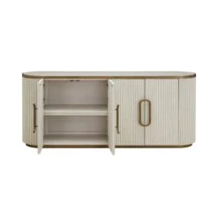 Serenity White Reeded 4 Door Sideboard -Housing Units Furniture Store 0022470f1b0f9997eef68a10be0a6ffd