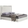 Rosso High Gloss White Superking Bed Frame With Lights & No Storage