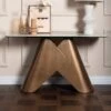 Glass House Caldo Bronze Ceramic Console Table