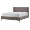 Maria Grey Velvet Fabric 150cm Kingsize Bed Frame