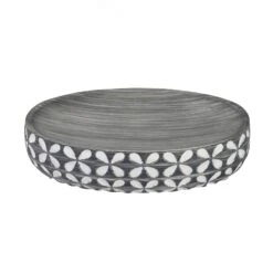 Ravello Grey & White Resin Soap Dish