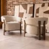 Jesmond Cream Fabric Lounge Chair