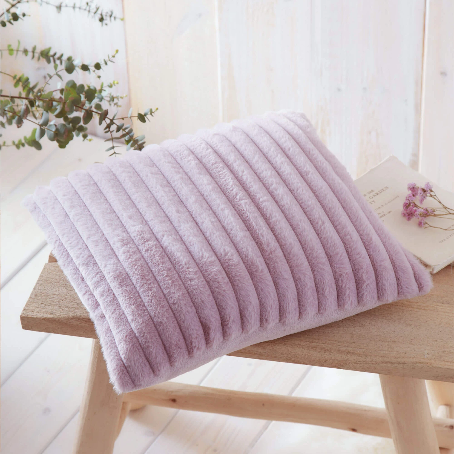 Morritz Mauve Faux Fur Cushion 1 Morritz Mauve Faux Fur Cushion