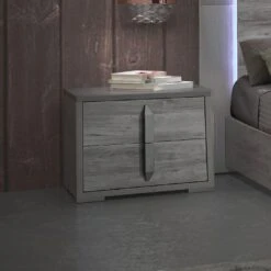 Eliana High Gloss 2 Drawer Bedside Chest