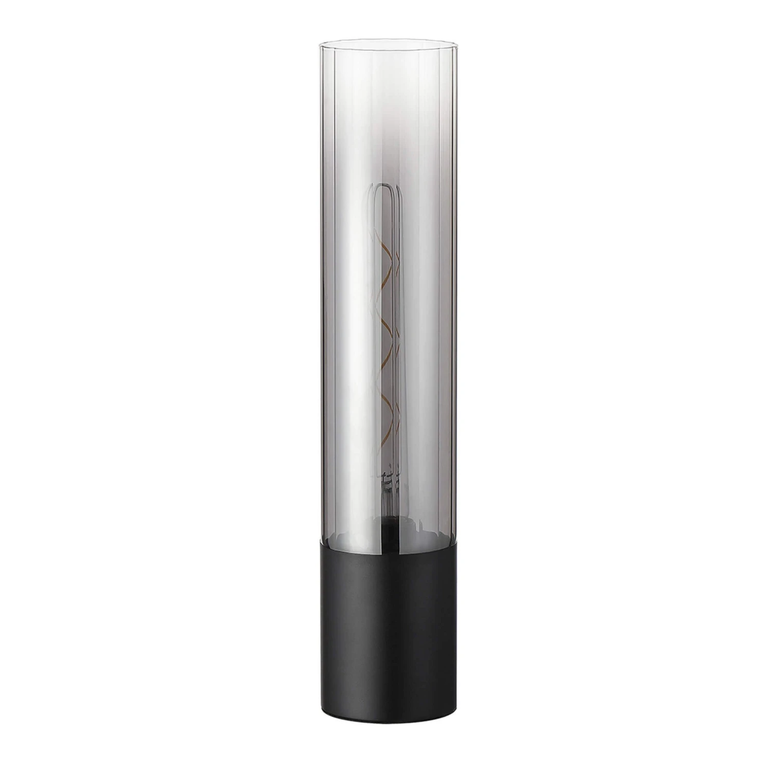 Cuba Satin Black & Smoke Table Lamp 2 Cuba Satin Black & Smoke Table Lamp - Image 2