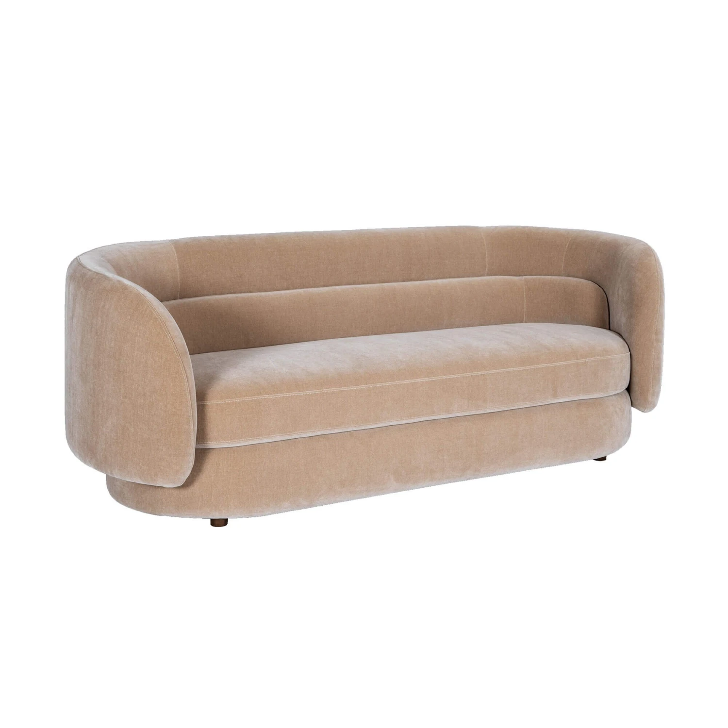 Glass House Vara Brown Fabric 3 Seater Sofa 3 Glass House Vara Brown Fabric 3 Seater Sofa - Image 3