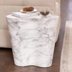 Cassian White Marble Effect Side Table 10 Cassian White Marble Effect Side Table -Housing Units Furniture Store 06f39fa65a36c00a7474f800fa0f8d6b