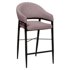 Rosita Taupe Boucle Fabric Counter Bar Stool
