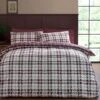 Catherine Lansfield Kelso Check Burgundy Single Duvet Set