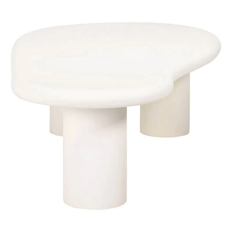 Basilia White Long Curved Coffee Table 4 Basilia White Long Curved Coffee Table - Image 4