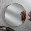 Camden Gold Round Bevelled Mirror