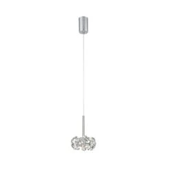 Avezza Chrome And Crystal Single Pendant Light