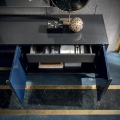 Celeste High Gloss Cobalt Blue 210cm 4 Door Sideboard -Housing Units Furniture Store 096dee5881adaee4d6c6eaf4fe95a1cb