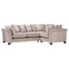 Fairfield Cream Fabric 4 Seater Pillow-Back Corner Sofa
