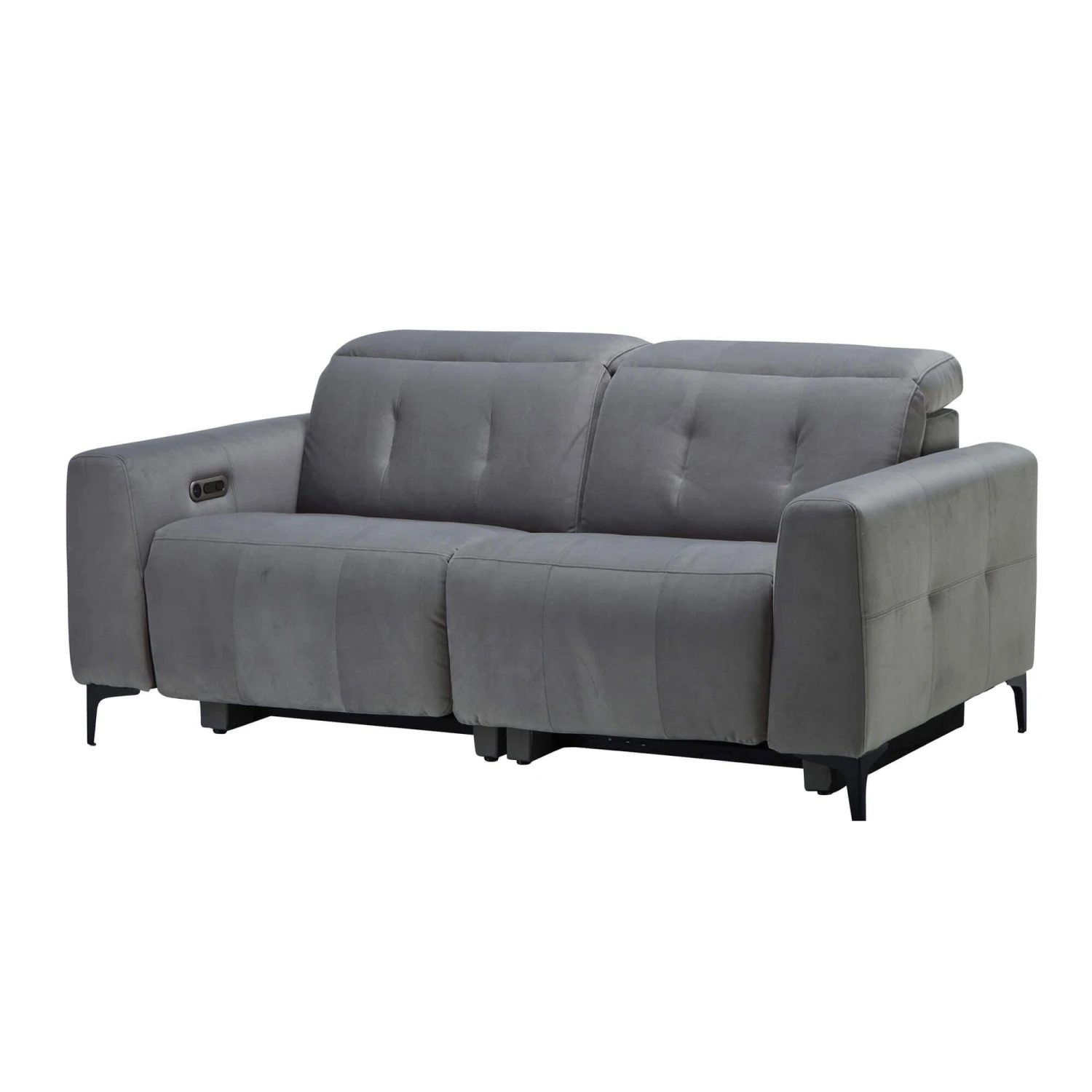 Frascati Misty Grey Fabric Power Recliner Loveseat 2 Frascati Misty Grey Fabric Power Recliner Loveseat - Image 2