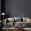 Wood Slats Charcoal Grey Wallpaper