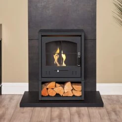 OKO S2 Bioethanol Stove With Log Store