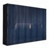 Celeste High Gloss Cobalt Blue 6 Door Wardrobe