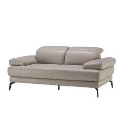 Natuzzi Editions Dado Stone Grey Leather 2 Seater Sofa -Housing Units Furniture Store 0d424504d1e11f4afa36a665632d77c9