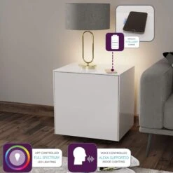 Frank Olsen Intelligent White Gloss Side Table -Housing Units Furniture Store 0e8225c6b0aa81df561af0f2e52072b3 1