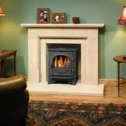 Black Stockton 5 Gas Stove With Coals