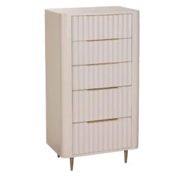 Lisette Ivory 5 Drawer Tall Chest -Housing Units Furniture Store 0ea2756fd006e82f1a6578b064363bd4