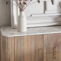 Rochelle Mango Wood & Marble Wide Sideboard -Housing Units Furniture Store 0ea309f464d38eb1be555acc85743951