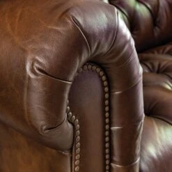 Balmoral Vintage Tabac Leather 2 Seater Sofa With Castors -Housing Units Furniture Store 1014a4e98fc00f99b69364833e860e33