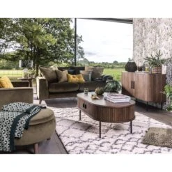 Annika Smoked Oak Slatted Round Side Table 16 Annika Smoked Oak Slatted Round Side Table -Housing Units Furniture Store 1094ed12f842b10eff816473fe659c25