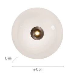 Verre Dark Brown & Opal Glass Flush Ceiling And Wall Light -Housing Units Furniture Store 109db99a7e98e6f7576030d47469c794