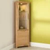 Stockholm Light Oak Corner Display Cabinet