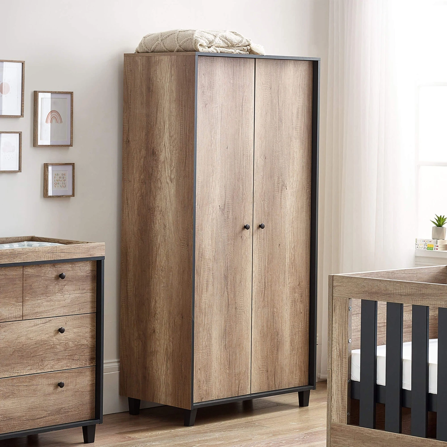 BabyStyle Montana Oak Double Wardrobe 1 BabyStyle Montana Oak Double Wardrobe