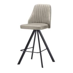 Athenia Counter Bar Stool In Light Grey