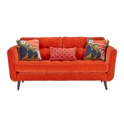 Orla Kiely Ivy Medium Sofa In Derry Orange Fabric