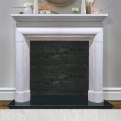 Marcella Limestone Fireplace