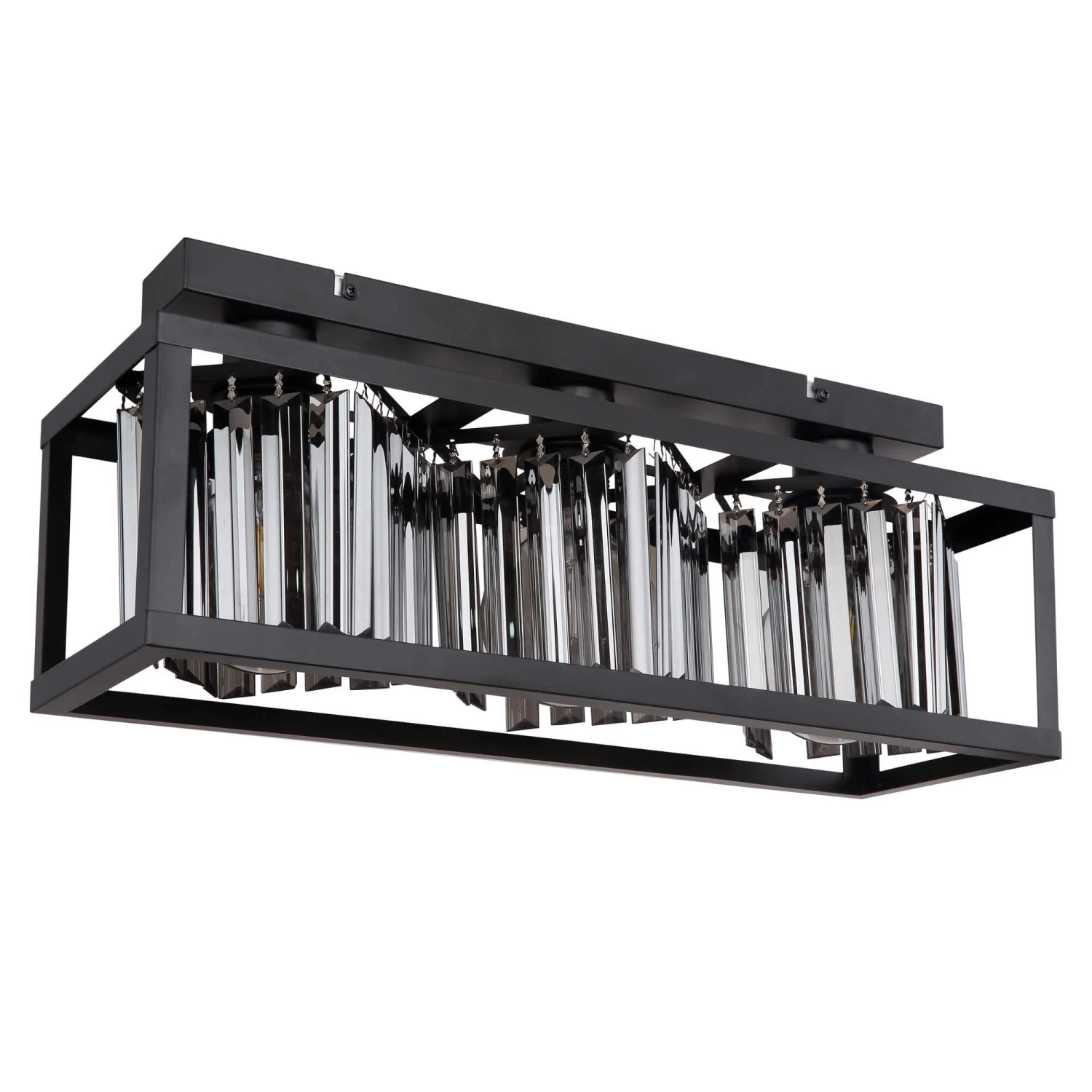 Devito Matt Black 3 Light Flush Ceiling Light 2 Devito Matt Black 3 Light Flush Ceiling Light - Image 2