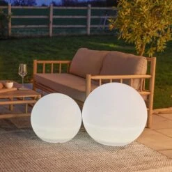White Ball Colour Changing 45cm Outdoor Floor Lamp -Housing Units Furniture Store 1257e7c742818ac4cc415005d6ccbc91 1