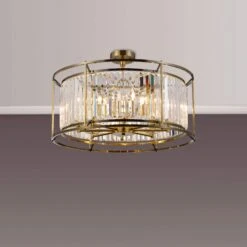 Samraat Antique Brass Crystal 8 Light Pendant -Housing Units Furniture Store 1272d548f5d70576b7969e80cfcda08e