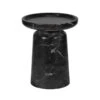 Glass House Kuro Black Marble Effect Side Table
