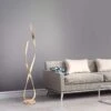 Linda Gold Twist LED Floor Lamp