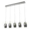 Vortex Smoked Glass 5 Light Pendant Bar