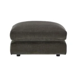 Gabriella Dusk Charcoal Fabric Footstool