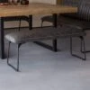 Clarence Grey Faux Leather Backless Dining Bench