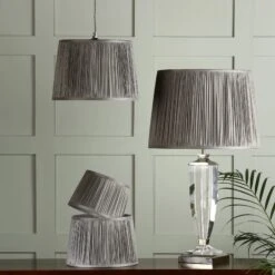 Laura Ashley Hemsley Charcoal Pleated 40cm Shade