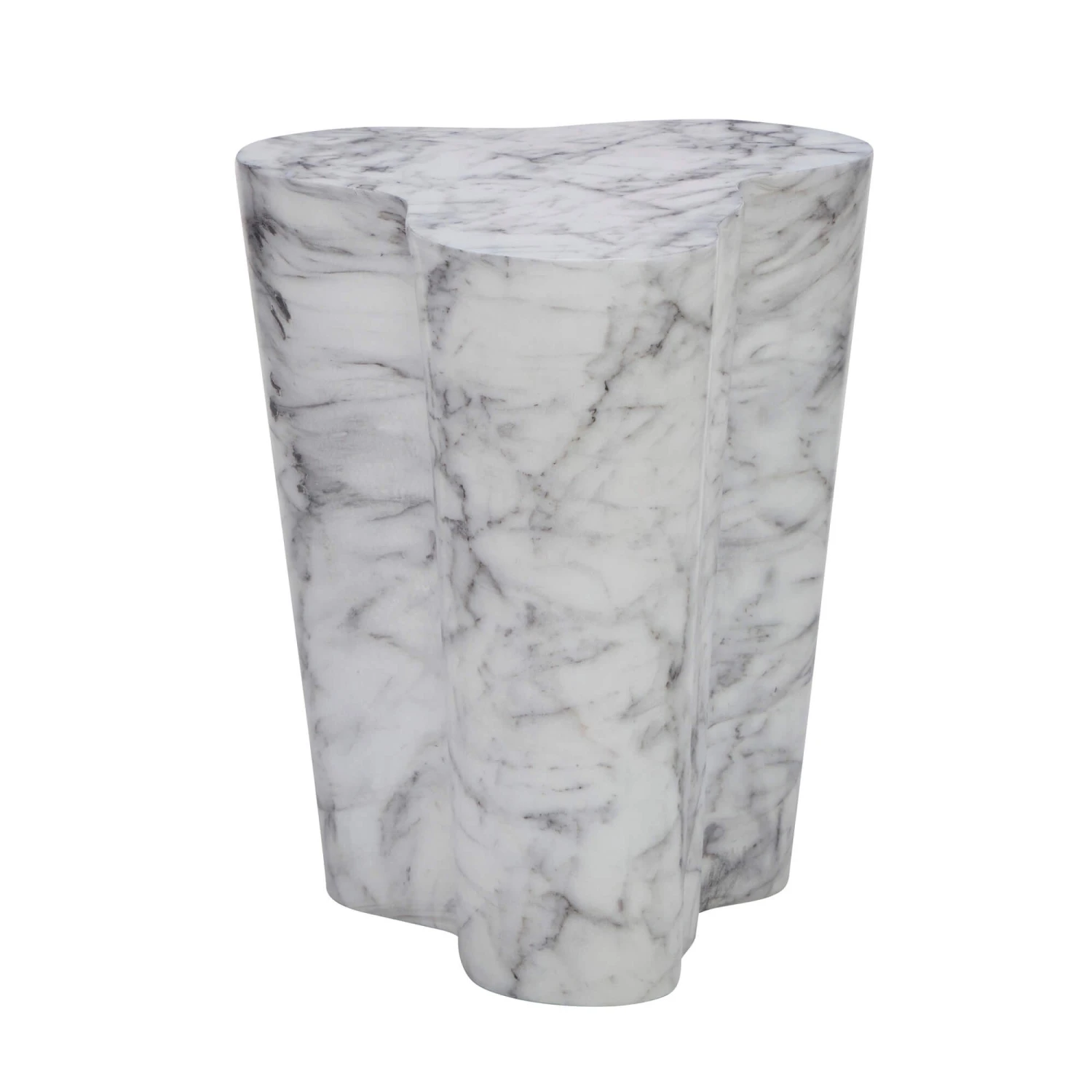 Cassian White Marble Effect Side Table 6 Cassian White Marble Effect Side Table - Image 6
