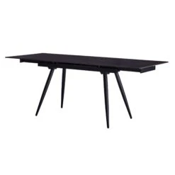 Nero Black & Bronze Extending Sintered Stone Dining Table