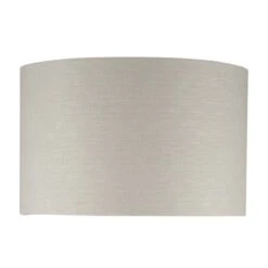 40cm Lino Grey Self Lined Drum Shade