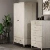 Davina Stone 2 Door 2 Drawer Wardrobe With Gold Handles