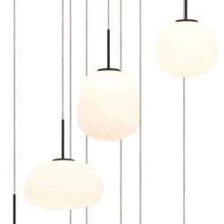 Henrik Satin Black & Frosted White Glass 9 Light Pendant -Housing Units Furniture Store 17d3154c617574cce87f3bc3d1c1d71a