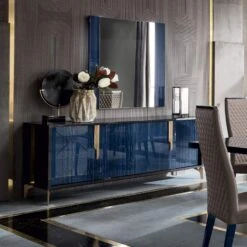 Celeste High Gloss Cobalt Blue 210cm 4 Door Sideboard -Housing Units Furniture Store 182249a63a67b4b0047b05c42772f9ac